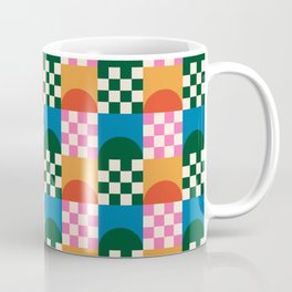 Checkered Rainbow Coffee Mug