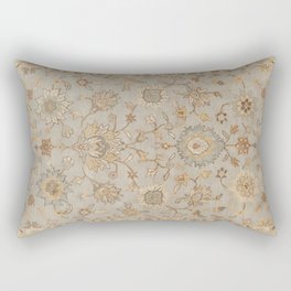 Antique Persian Floral Medallion Vector Painting Rectangular Pillow