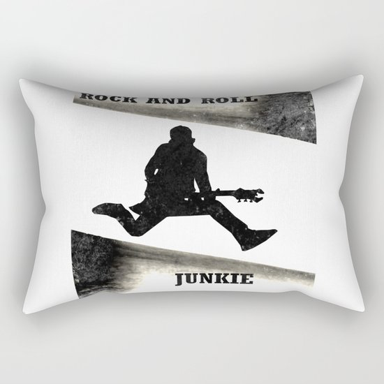 Rock and Roll Junkie Rectangular Pillow