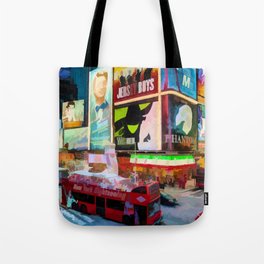 Times Square II (pastel paint style) Tote Bag