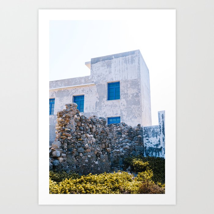 White Old Building | Architecture and City Photography in Greece | Vibrant Pastel Fine Art Art Print