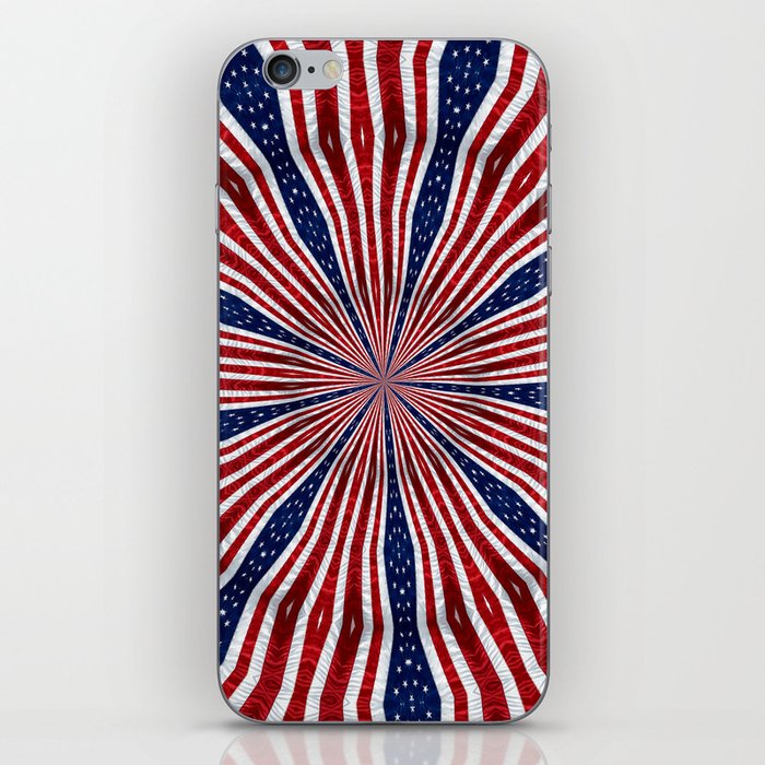 American Flag Kaleidoscope Abstract 1 iPhone Skin