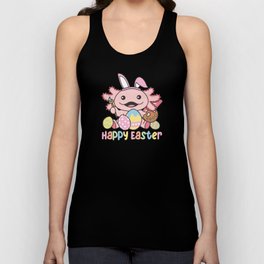Happy Easter Cute Axolotl Easter With Easter Eggs Unisex Tank Top