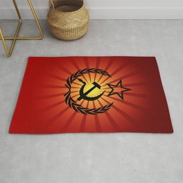 Sunny Hammer and Sickle Rug