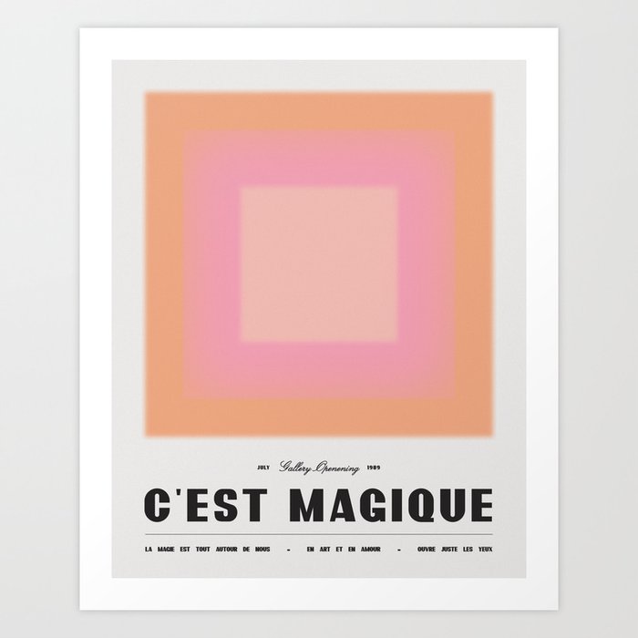 C'est Magique - Pink Art Print