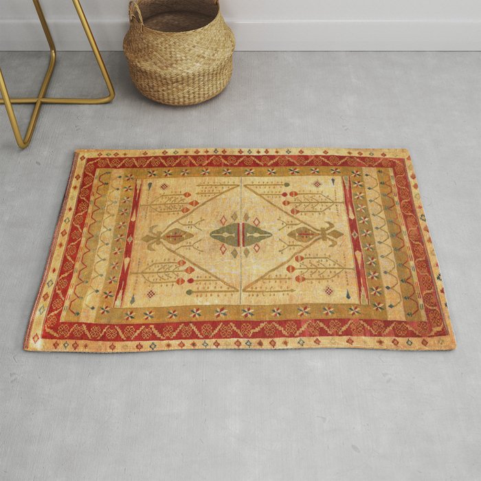 Bikaner Dhurrie Northwest Indian Kilim Print Rug