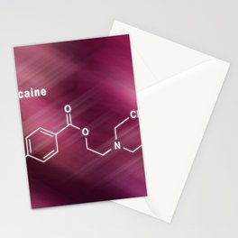 Procaine, anesthetic drug, Structural chemical formula Stationery Card