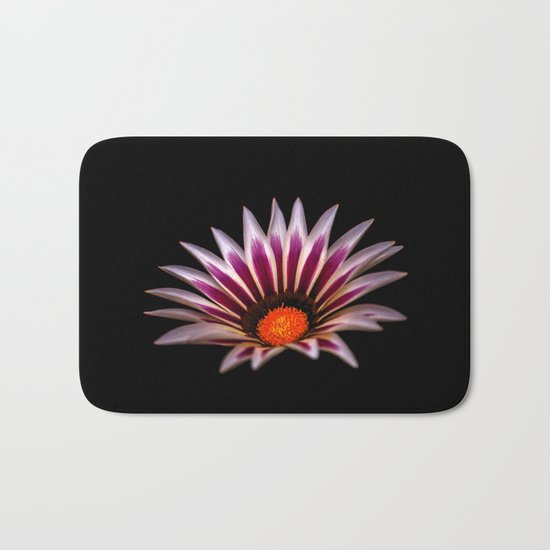 Big Kiss White Flame Flower Bath Mat