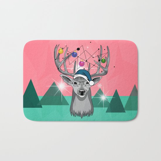 christmas deer Bath Mat