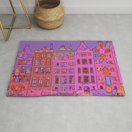 Canal houses Amsterdam the Netherlands - City Rug | Traditional, Keizergracht, Home, Drawing, Amsterdam, City, Symmetry, Holland, Building, Dutch 