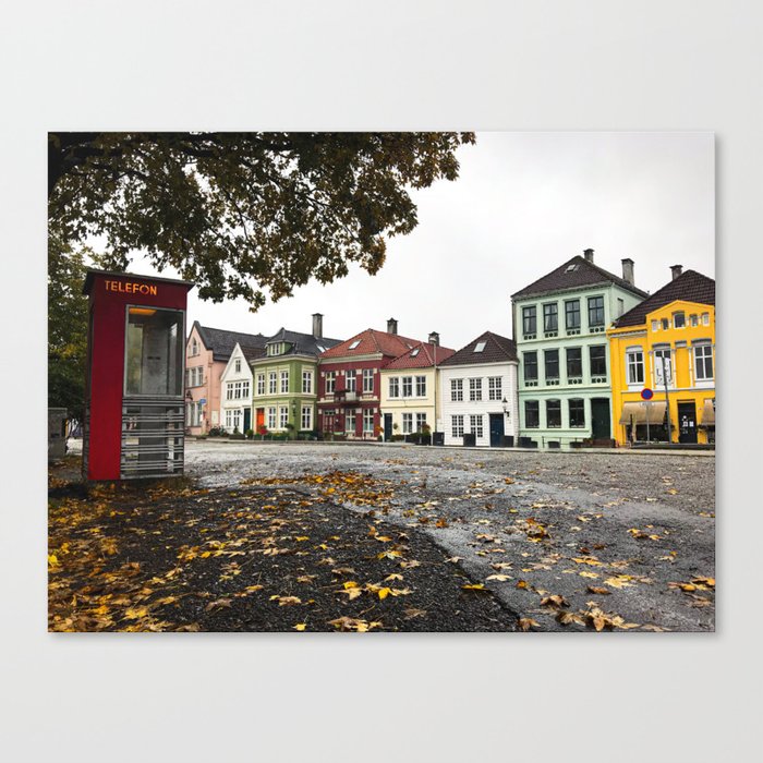 Fall in Bergen (Bergen, Norway)  Canvas Print