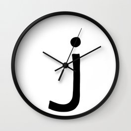 J Monogram (Hand 2) Wall Clock | Jacob, Jim, Johnathon, Jeff, Joshua, Josh, Joseph, Jonathon, Joey, Graphicdesign 