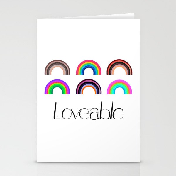 6 Rainbows Loveable Stationery Cards
