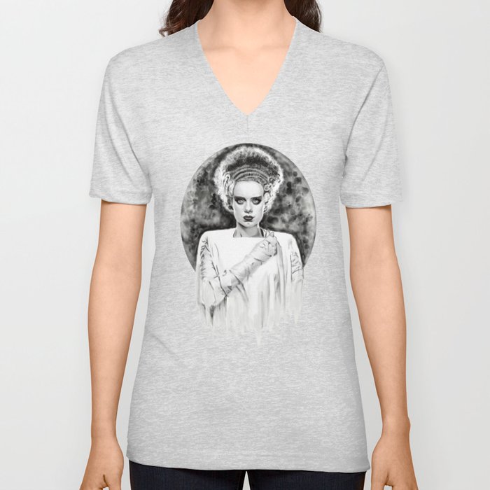 Frankenstein's Bride V Neck T Shirt