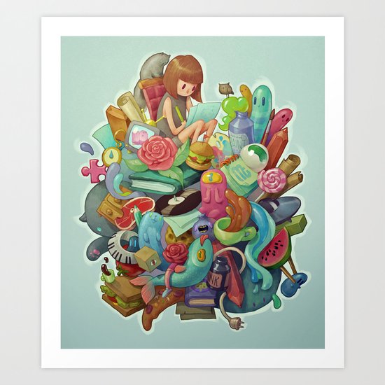 Creative Pile Art Print