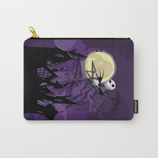 Halloween Purple Sky with jack skellington iPhone 4 4s 5 5c, ipod, ipad, pillow case tshirt and mugs Carry-All Pouch