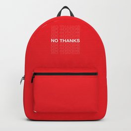 No Thanks Typography Pattern Backpack | Digital, Pattern, Quote, Graphicdesign, Typography, Pop, Modern, Art, Pop Art, Popart 