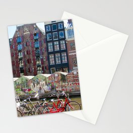 love me street art amsterdam flower market Stationery Cards