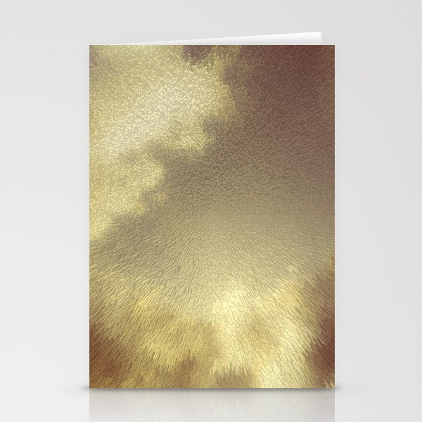 Golden pastel summer sunset cloudy sky 3D eaxtrude abstract digital abstract pixel art Stationery Cards