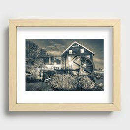 Dusk At The Johnson Mill - Sepia Edition Recessed Framed Print
