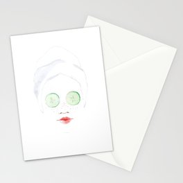 Spa Cucumber Facial Stationery Card