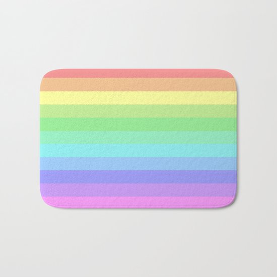 Pastel Rainbow Bath Mat