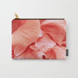 Salmon Hibiscus II Carry-All Pouch