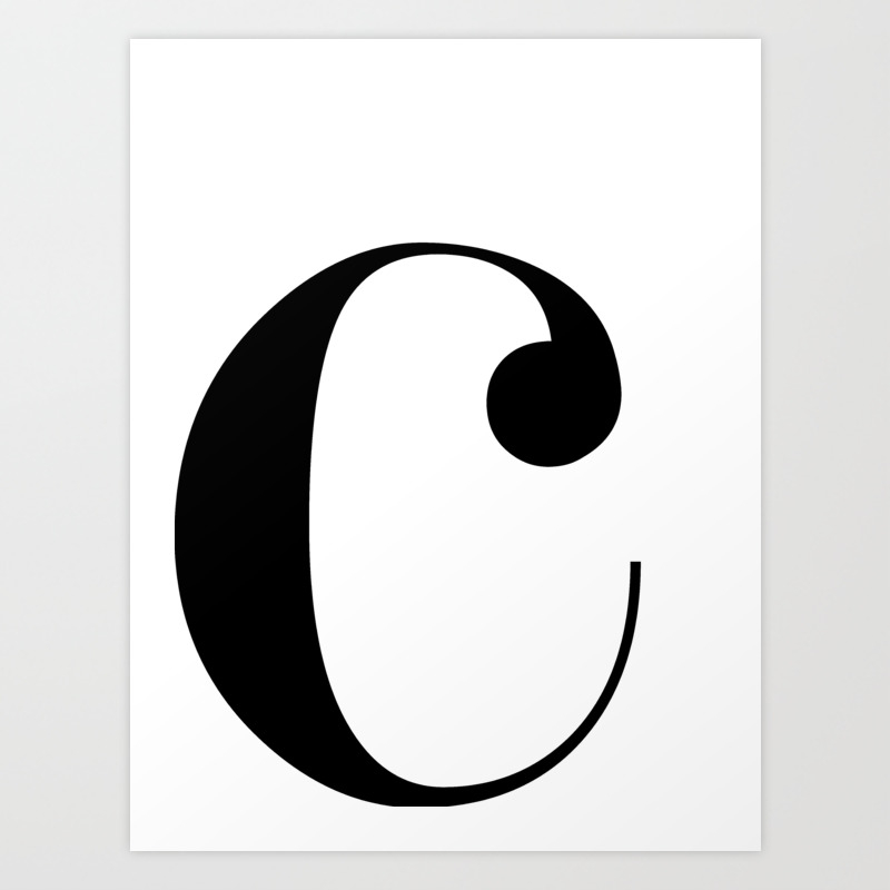 Monogram Series Letter C Art Print By Raincityprints Society6