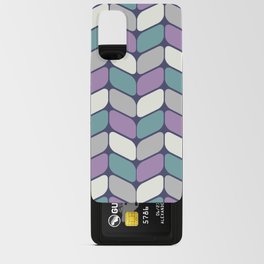 Vintage Diagonal Rectangles Gray Purple Turquoise Android Card Case