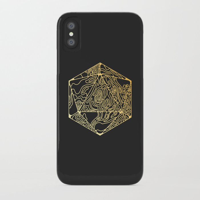 Gold Icosahedron iPhone Case