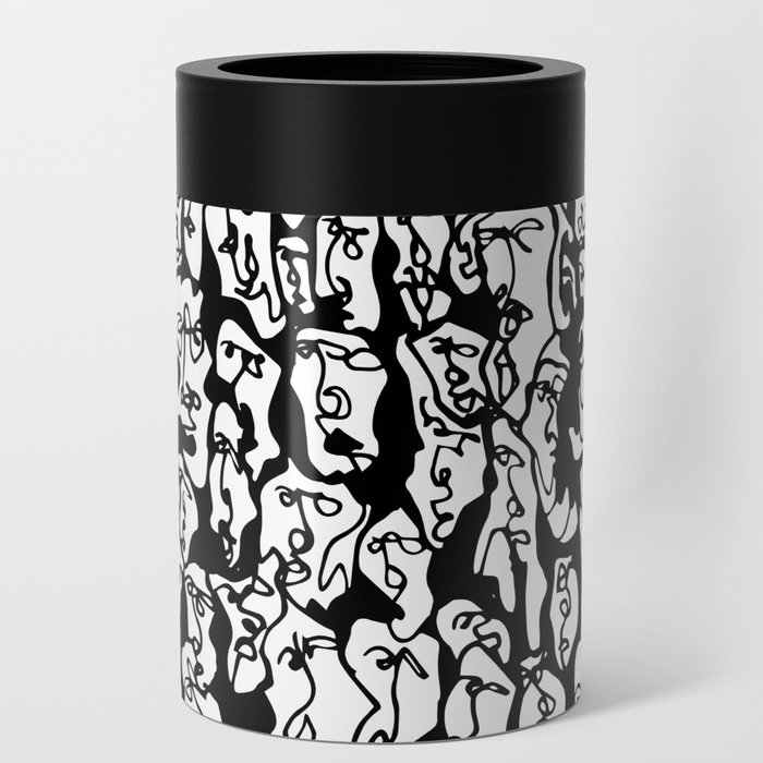 faces doodle Can Cooler