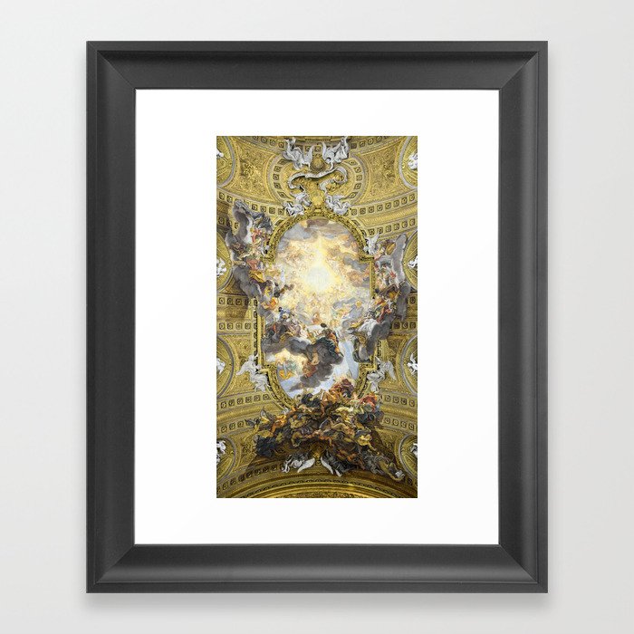 Renaissance Painting Fresco Angels Gods Framed Art Print