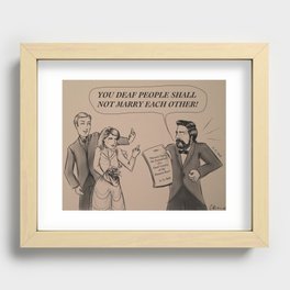 Flip off at AGB Recessed Framed Print