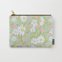 Climbing Flowers Bright Pastels Carry-All Pouch