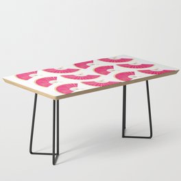 M's Folding Fan Gold and Pink Coffee Table