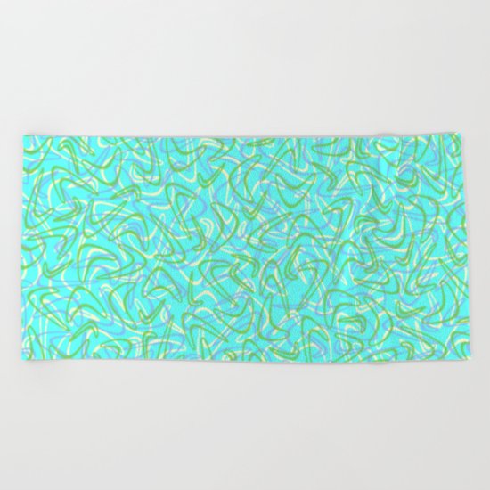 Boomerang Aqua Beach Towel