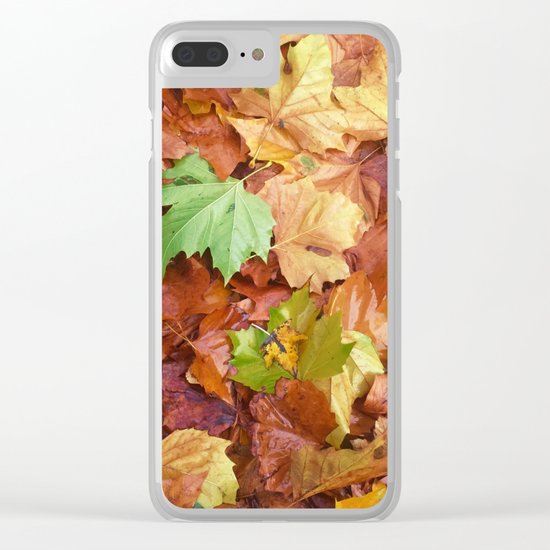 Autumn Leaves Clear iPhone Case
