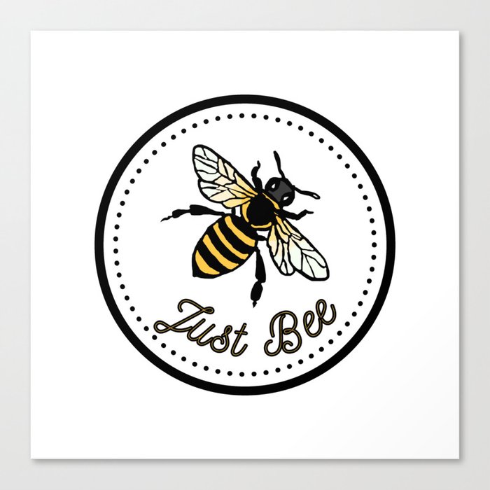 Bumblebees and Polka Dots Canvas Print