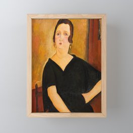 Madame Amedee, Woman with Cigarette, 1918 by Amedeo Modigliani  Framed Mini Art Print