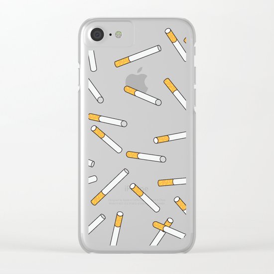 Cigarette Dreams Clear iPhone Case