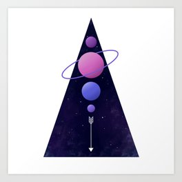 space triangle Art Print