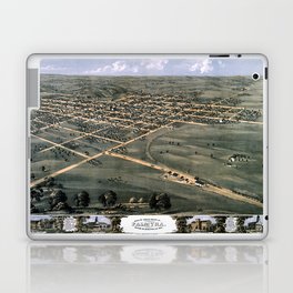 Palmyra-Missouri-1869 vintage pictorial map Laptop Skin