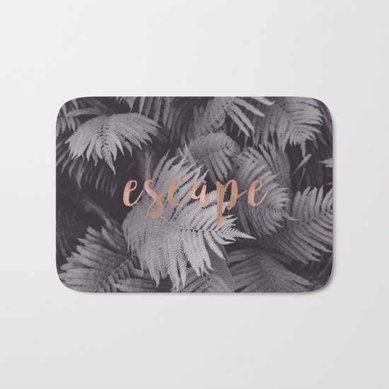 Rose gold escape to nature Bath Mat