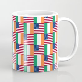 Mix of flag : usa and ireland Coffee Mug