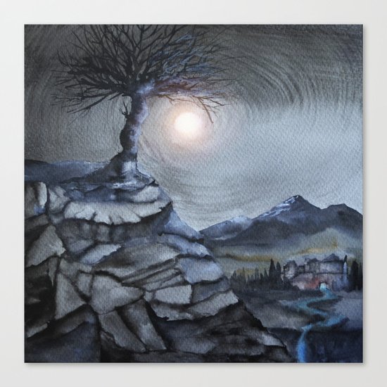 Track 31: The lone tree Canvas Print