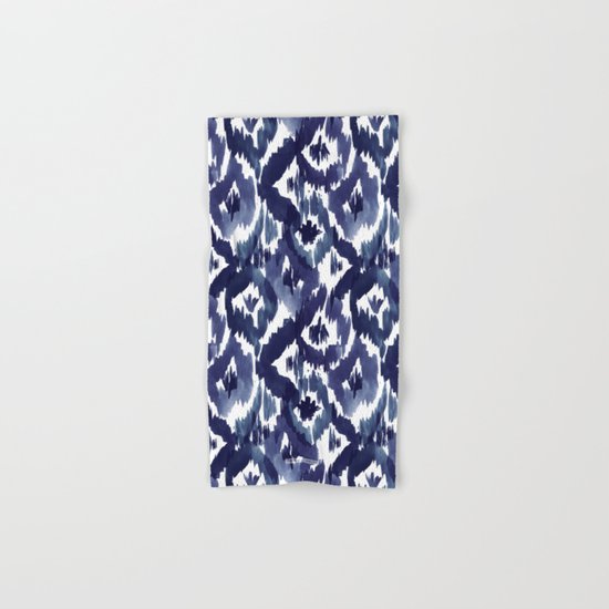 Indigo Blue Ikat Hand & Bath Towel