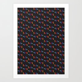 Parallel Lines Colourful #2 Art Print | Graphicdesign, Unique, Colorful, Music, Colourful, Dancing, Design, Radiowave, Sound, Pattern 
