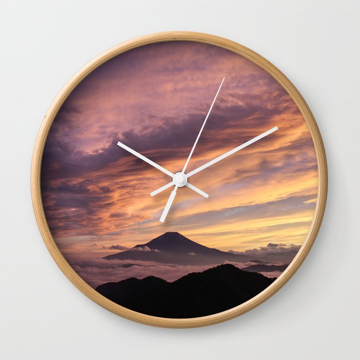 Mount Fuji I Wall Clock