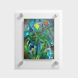 Abstract Green Composition Floating Acrylic Print