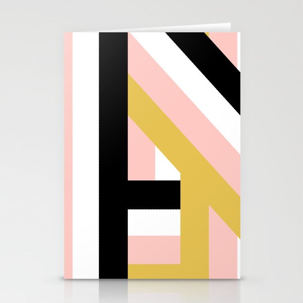 MODERN PINK LINES PATTERN Stationery Cards